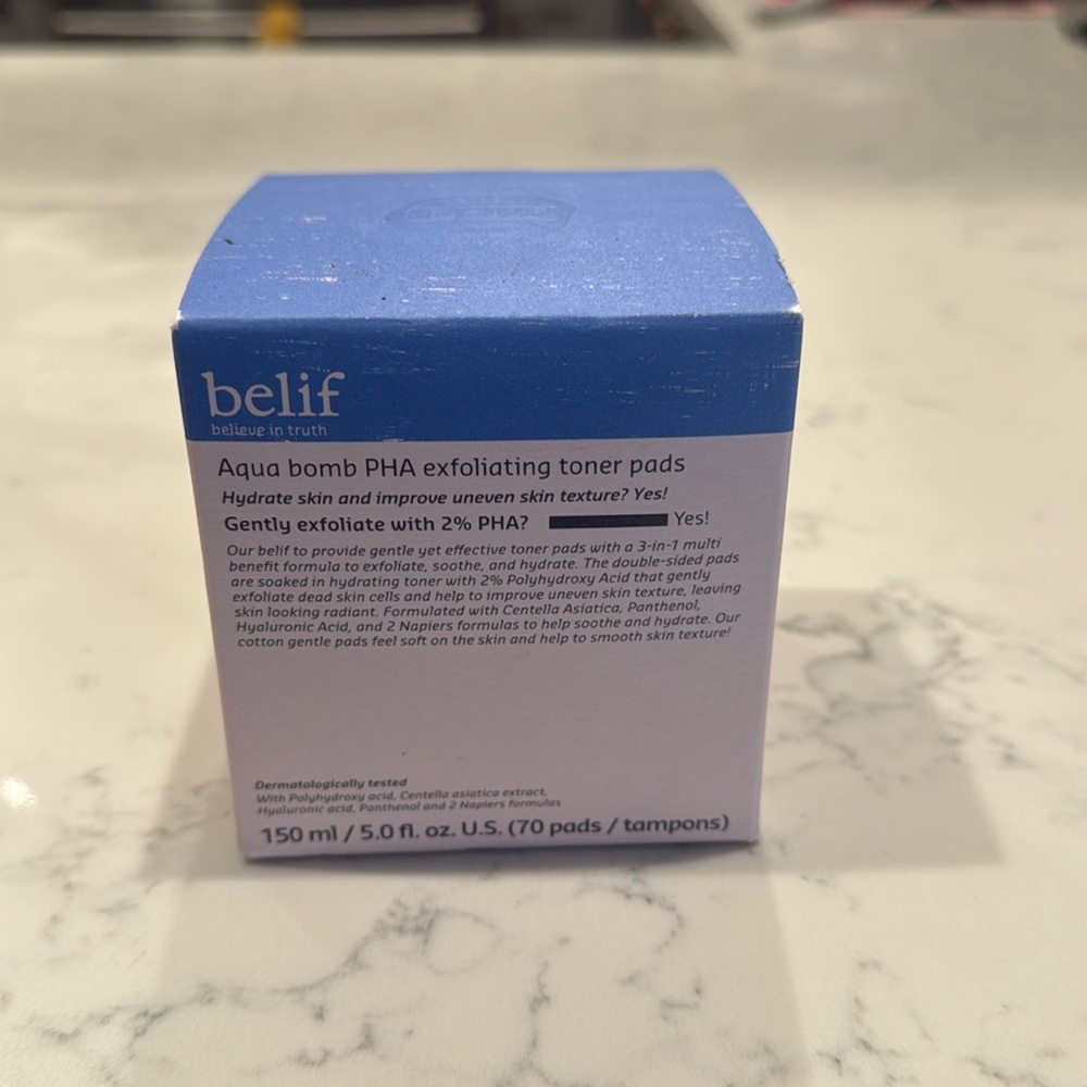 Belif Aqua Bomb PHA toner pads